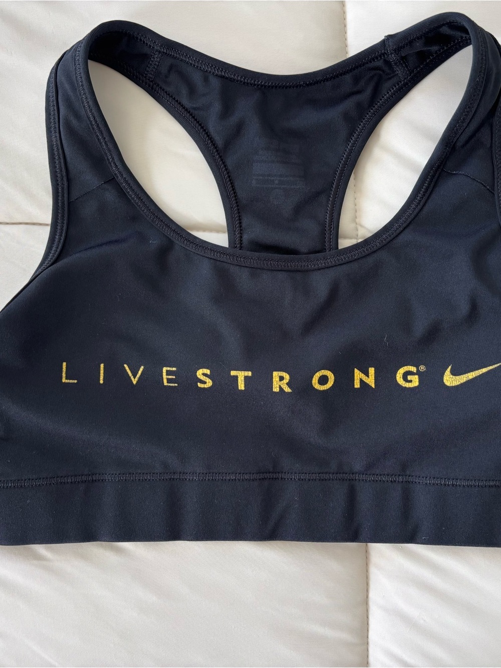 Nike LIVESTRONG Black & Yellow Sports Bra